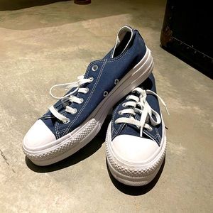 Platform Converse Navy Blue